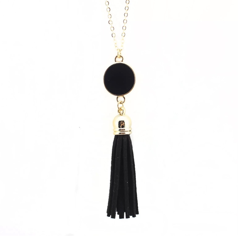 New Orleans Saints Black French Drop Necklace New